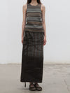 SWAYING 25 Fall/Winter Collection: Striped Wool Vest SW-SW25AW1T02C5S2-HZ (Gray/Brown) (SW25AW1T02C1S2)